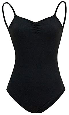 ROYAL SMEELA Damen Ballettanzug Halbarm Mesh Ballett Tanz Trikots Tanzkostüm Einfarbig Stretch Rückenfrei Gymnastik Body Trikot Tanzkleidung Hosenträger Trikot