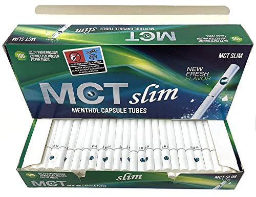 MCT King Size Slim Menthol Kapsel leere Zigarettenhülsen 200 Stück