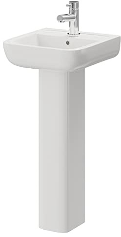 Wholesale Domestic Sirus 400mm Basin with 1 Tap Hole and Full Pedestal