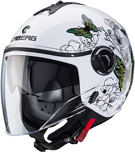 Caberg Riviera V4 X Muse Damen Jethelm, weiß/grün/gelb, S (55/56)