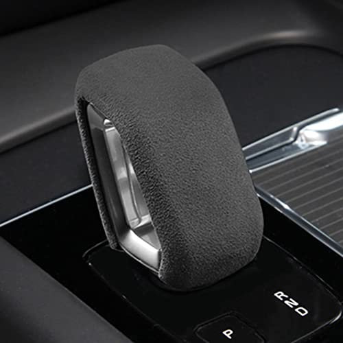 OZEQO Wildleder-Schaltknauf-Zierabdeckung, Mittelkonsolen-Schaltaufkleber, passend für Volvo XC60 S90 XC90 S60 V60 XC40 90CC 2022
