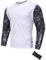 REYSHIONWA Men's Mountain Bike Jersey Long Sleeve MTB Shirts BMX Downhill Jersey Lightweigh Quick Dry Moisture-Wicking White/Camo