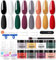 Dipping Powder Nagel Set - 8 Farben French Nagelpulver Starter Set mit Base Top Coat, Activator Dip Maniküre Sets, Dipping Powder Nails Starter Kit für Home & Salon