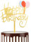 Mciskin Cartoon Happy Birthday Cake Topper Multicolor Acryl Cupcake Topper für Geburtstagsfeier Gold Cake Topper Happy Birthday für Mädchen oder Jungen Babys Gold Thema Kuchen Dekorationen Supplies