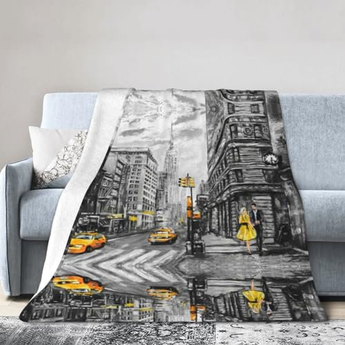Jmorco Love From New York Print Soft Blankets, Warm And Lightweight Home Decoration Blanket40 X30