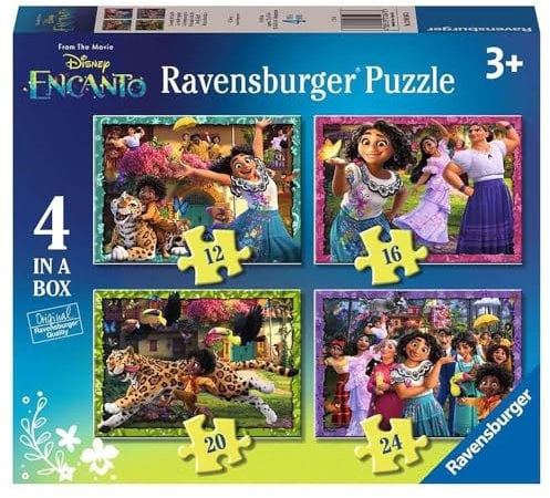 Ravensburger 4 in 1 Kinder Puzzle Box Disney Encanto | 12, 16, 20, 24 Teile