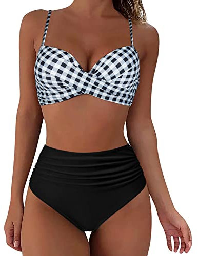 WILLBEST waveboard Kinder ab 10 Jahre badeanzüge für Damen bade Damen Swimsuits for Women Triangel Bikini Damen sexy Bikini sexy Bikini Monokini, schwarz Badehosen Frauen Bikini Oberteil kleine b
