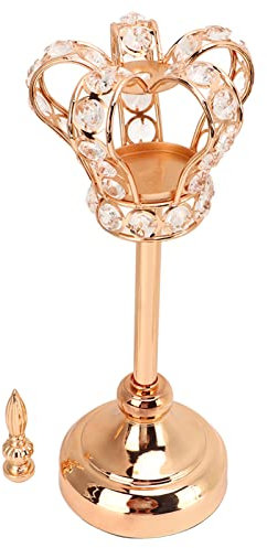 YLSZHYR Krone Kerzenständer Dekoration Kerzenhalter Galvanik Handgefertigtes Eisenhandwerk Goldene Kandelaberhalter Kerzenständer Dekorative Kandelaber für Hochzeit Home Decor