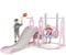 Arkyomi rutsche Indoor ab 1 2 3 4 5 Jahr,kinderrutsche mit schaukel Indoor Outdoor,Baby rutsche kinderzimmer,babyrutsche step2 gartenrutsche für kleinkin (Rosa 1)