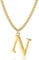 Goldkette mit Buchstaben N,14K Gold Vergoldet Initial Halskette,Edelstahl Kette mit N,Gold kettenanhänger kette für Damen Mädchen