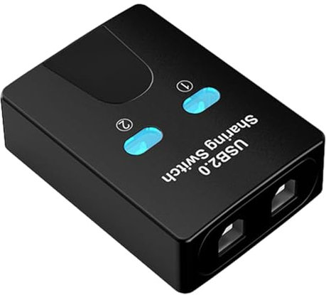 USB-Sharing- -Box-Hub, Drucker-Switcher 2-Port-Switcher, Multiport-Sharing- | 2-Port-USB-Sharer – praktische praktische KVM-Switches, USB-Drucker-Sharing-Ausrüstung für Drucker und Maus