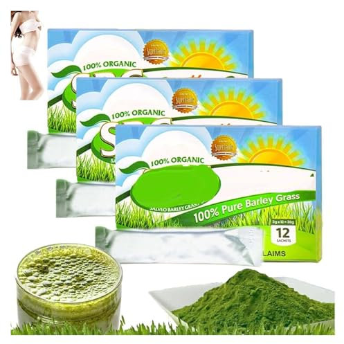 Salveo Barley Grass Powder, 100% Pure and Organic Salveo Well Organic Barley Grass Juice Powder, Boost Your Health Naturally, Excrete Body Waste in Just 2 Weeks (3)