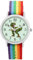 Brecjon Kinder Armbanduhr Jungen Jungenuhr Kids Dinosaurier T Rex Leucht Zifferblatt 5ATM Wasserdicht Textil Armband Regenbogen bunt 5207