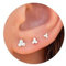 Halora Ohrringe Silber Stecker Ohrstecker Silber Klein Set Damen Herz Ohrringe FüR Mehrere OhrlöCher Silver Trio Sphere Earrings for Women