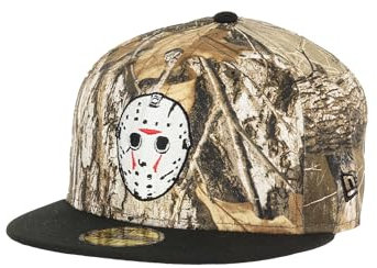 New Era Freitag der 13. Jason Maske Real Tree Camouflage Schwarz 59Fifty Basecap - 7-78