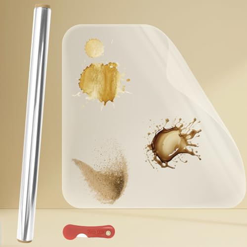QWORK® Protector Pared electrostática, 200 cm x 40 cm Transparente Protector Pared no Adhesiva