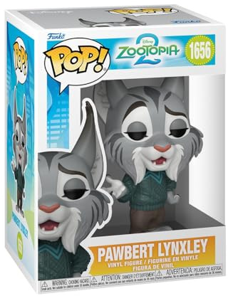 Funko POP! Disney: Zootopia 2 - Pawbert Lynxley | Offizielles Cartoon/Animation Merch - Vinyl Sammelfigur als Regal Deko - Geschenkidee zum Geburtstag für Fans und Sammler