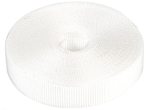 IdeaGenesis - Cinta para Recogedor de Persianas Enrrollables | Cuerda de Repuesto para Carrete de Toque Suave y Rígido | Resiste Rayos UV y Abrasión (Blanca, Cinta 20mm)