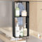 Womamny Etagere Douche à Suspendre Noir, Etagere Douche Sans Percage, 52 cm Rangement Et Organisation De La Salle De Bain Inox pour Shampooing, Rasoir (2 Niveaux)