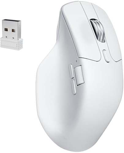 Keychron Souris de jeu sans fil M6 8K, 2,4 G/Bluetooth/filaire, capteur PixArt 3950, 8000 Hz, clics silencieux, 5 profils de mémoire intégrés pour Plug & Play, programmable pour Mac/Win/Linux - Blanc