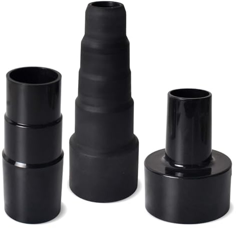 3 Pezzi Adattatore per Aspirapolvere, Tubo Connettore Flessibile Nero, Universale Adattatore per Tubo di Aspirazione, Collegamento all'Aspirapolvere, Nero