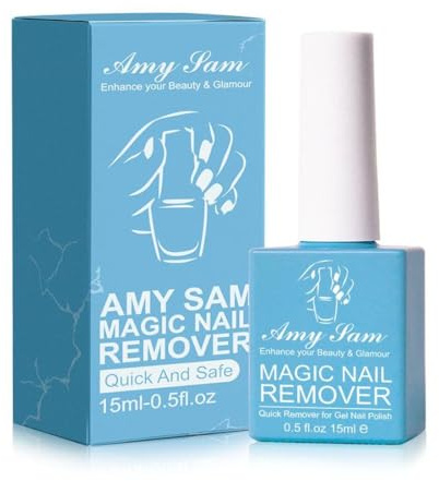 Gel Nail Polish Remover, Gel Polish Remover for Nails, Fast Nail Polish Remover - Easily & Quickly Remove Nail Polish in 3-5 Mins - No Need for Foil, Soaking or Wrapping, No Damage,15ml