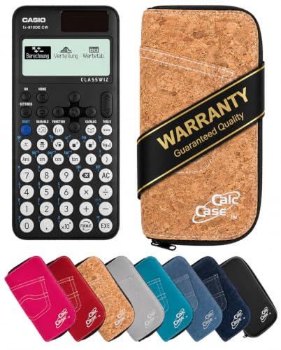 Casio FX-810DE CW Schulrechner + Schutztasche – Wissenschaftlicher Taschenrechner mit Natural Display, ideal für Schule & Studium - Basic Bundle (Kork)