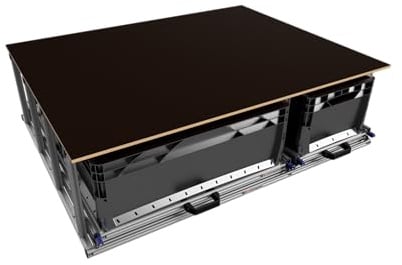 VOBI Heckauszug Kastenwagen Doppelauszug, Ablagefläche, 1050x814 mm, 100 kg