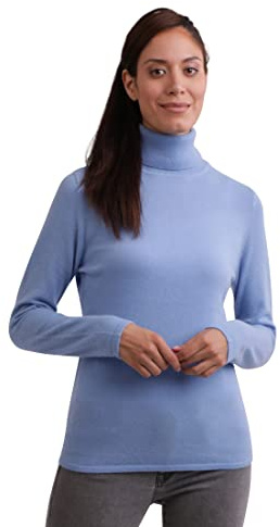 CASH-MERE.CH 100% Kaschmir Damen Pullover | Sweater Rollkragen 2-fädig