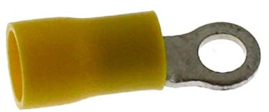 Lumonic 25x capocorda ad anello M4 parzialmente isolato 4-6mm² I capocorda ad anello giallo I set di capocorda, capocorda ad anello M4, capocorda ad a