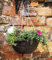 garden mile Verschiedene Garten hängende Körbe Innen Außen Wandbehang Pflanzgefäß Pflanztöpfe Rattan Weiden Blumen Blumenampel Wandhalter Kokos Auskleidungen - 14 Round Rattan Basket