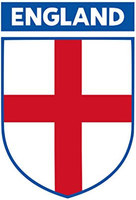 TENNER.LONDON Set of 5 England Team Crest Iron on Screen print Fabric Applique machine washable transfer English Team Crest