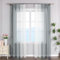 ESLIR Gardinen mit Kräuselband Vorhänge Gardinenschals Transparent Stores Gardinen Farbverlauf Voile Grau BxH 140x175cm 2 Stück
