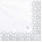 Servietten Kommunion mit Ornament, 33x33cm, silber (1 VPE / 20 Stk.)