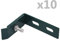 vidaXL Wandanschlusswinkel 10 Sets Wandanschluss Winkel Verbinder Zaun Gittermattenhalter Doppelstabmattenzaun Zaunanschlusswinkel Grün