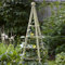 Garden Mile® Großer Garten-Obelisk für den Außenbereich, robust, starker Holz-Pflanzkäfig für Rosen, Kletterpflanzen, Stützstruktur, Gartendekoration, Ornament (Woodland Obelisk, 1,9 m, Salbei)