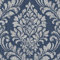Eleanor Damask Wallpaper Darcy James Classic Metallic Blue
