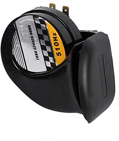 Ymiko Motorrad-Lufthorn, Unifür Versal Mini Loud Elektronisches Schneckenhorn Kompatibel mit Motorrad-Lautsprechern 12V 510HZ