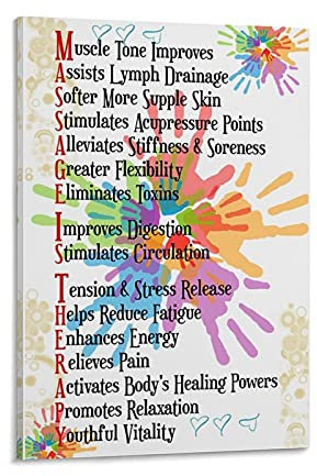 SMWY Retro-Poster, Massage-Therapeuten-Poster, dekoratives Gemälde, Leinwand, Wandkunst, Wohnzimmer, Poster, Schlafzimmer, Gemälde, 60 x 90 cm