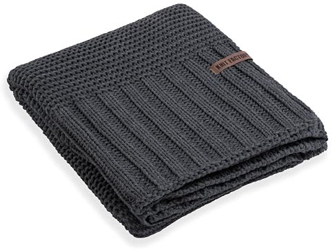 KNIT FACTORY - Vinz Plaid XL - Anthrazit - 195x225 cm
