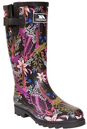 Trespass Elena Damen Regenstiefel, Tropisches Blumenmuster, 39 EU