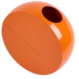 Wäschekorb, hergestellt in Italien, elegantes und modernes Design, 60 Liter, schmutziger Wäschekorb für Bad und Wäsche, Korb für Schmutztücher – Orange
