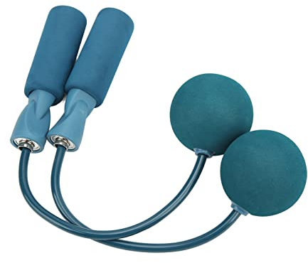 Jump Rope 2PCS Cuerda de Saltar Inalámbrica Cuerda de Saltar de PP Y PVC Cuerda de Saltar Ajustable sin Cuerda Mango Cómodo Cuerda de Saltar Ponderada para Mujeres,Hombres Y Niños(Azul)