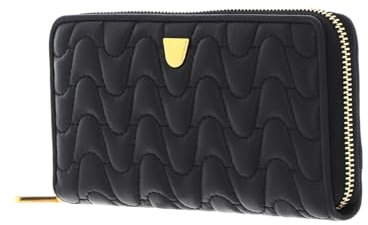 COCCINELLE Clivia Matelasse Zip Around Wallet Noir