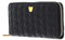 COCCINELLE Clivia Matelasse Zip Around Wallet Noir