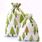 HERZWILD säckchen baumwollsäckchen mit Weihnachtsbaum Motive geschenksäckchen (13x18 cm)