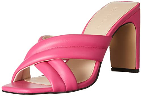 The Drop Sandale à Talon Haut pour Femme, avec Brides Croisées, Ava, Rose Vif, Pointure 40,5 EU