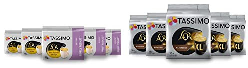 Tassimo Café Dosettes - 120 boissons L'Or Petit Déjeuner (lot de 5 x 24 boissons) & Café Dosettes - 80 boissons L'Or Extra Long Intense (lot de 5 x 16 boissons)