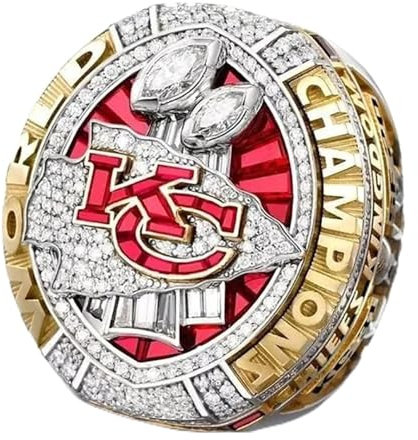 NVeeus 1970-2020 Championship Super Bowl Kansas Champion Replica Ring,Sammelgeschenke Für Fans, Souvenir Aus Der Fankollektion Für Männer ,Mit Display-Box/2020/10