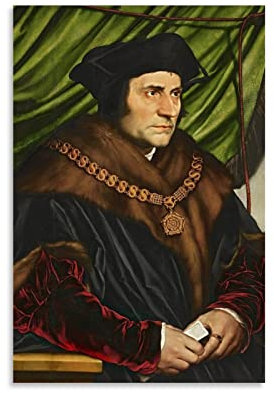 HAATTI Portrait of Sir Thomas More By Hans Holbein The Younger Poster Bild Druck Wandkunst Gemälde Leinwand Kunstwerke Geschenkidee Zimmer Ästhetik 20 x 30 cm